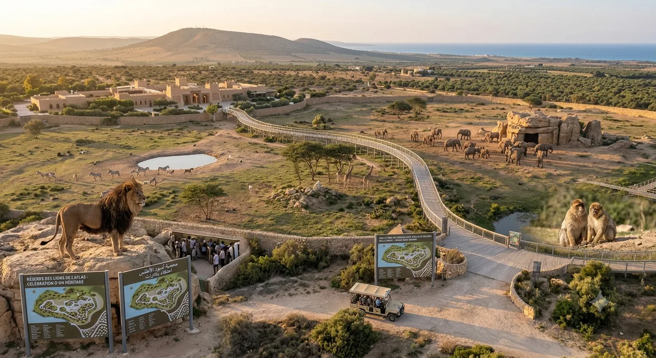 Lion d'Atlas dans le parc Friguia
